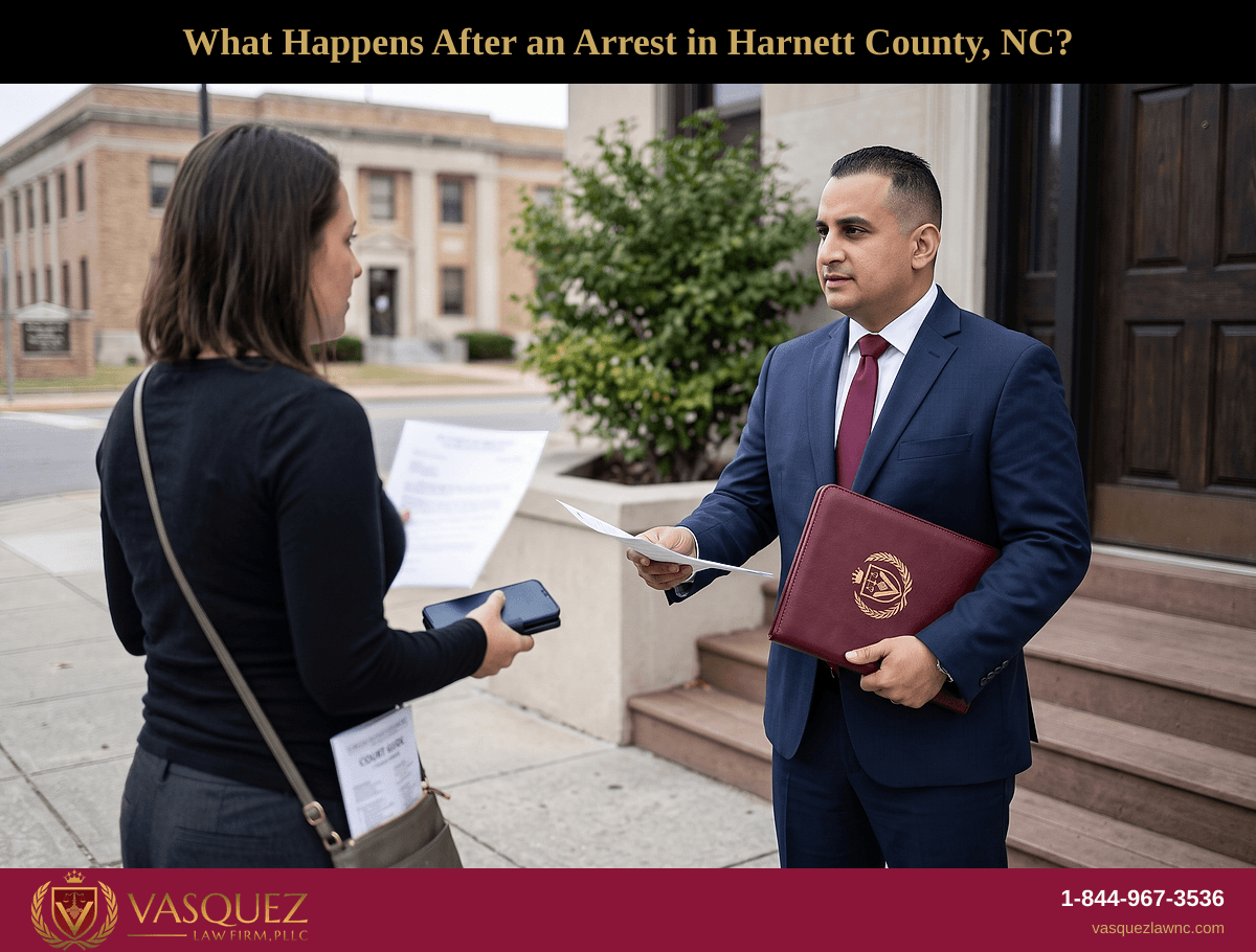 ¿Qué sucede después de un arresto en Harnett County, Carolina del Norte?