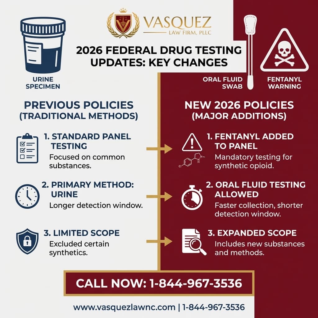 Infografía 1 para Procedimientos y Derechos Esenciales Sobre Pruebas de Drogas en 2026