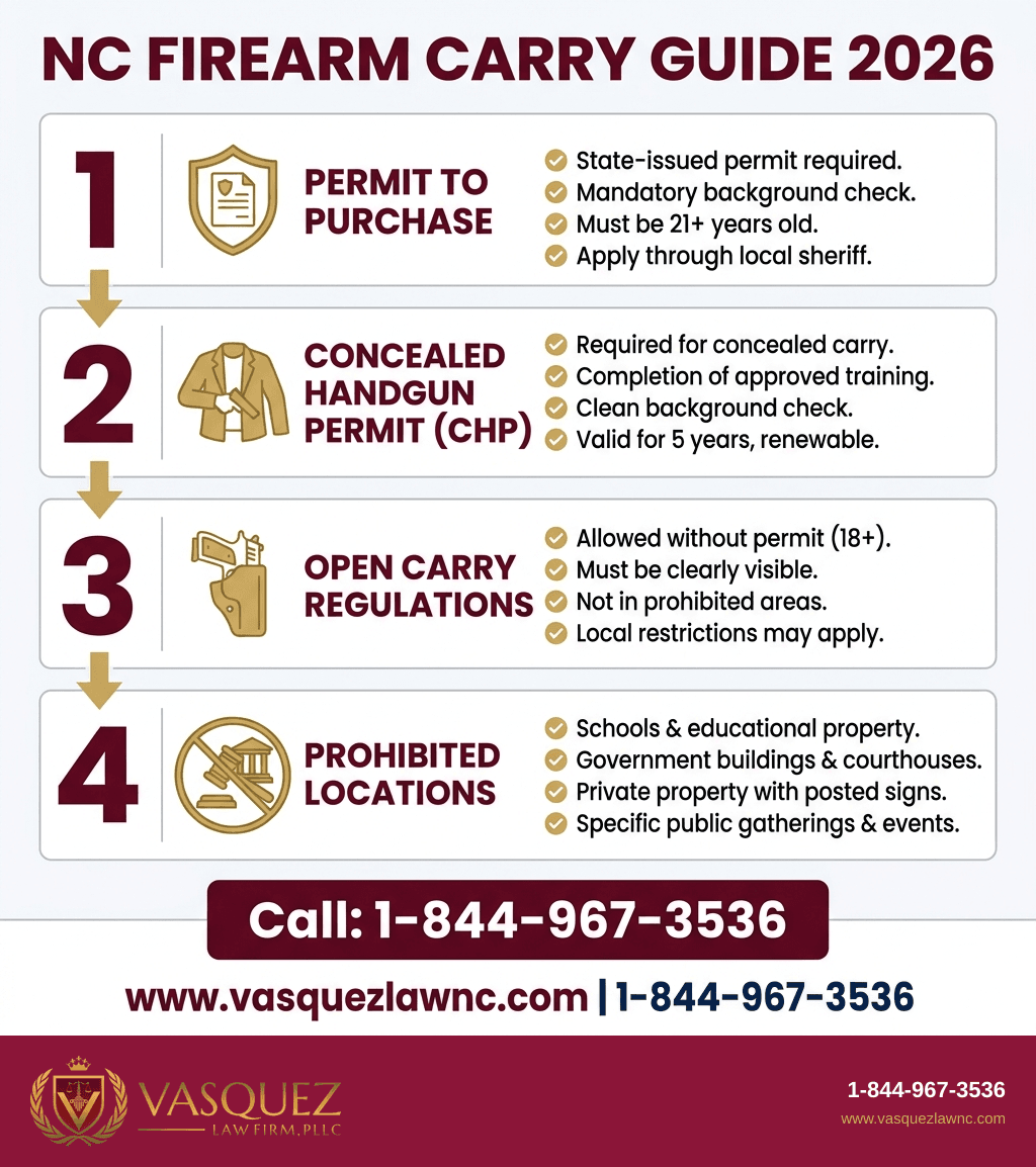 Visual Guide 1 for How North Carolina Gun Laws Work and Your Rights in 2026