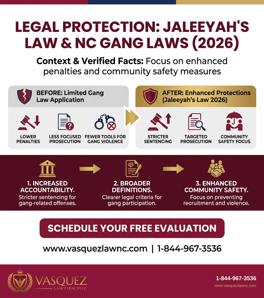 Visual Guide 1 for How Jaleeyahs Law Changes NC Gang Laws in 2026