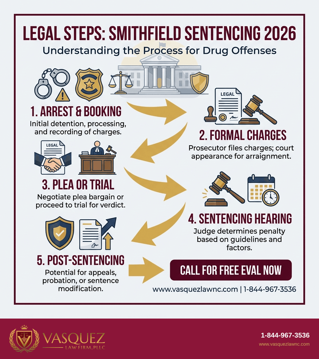 Infografía 1 para Cómo se Determinan las Sentencias por Tráfico de Drogas en Smithfield en 2026