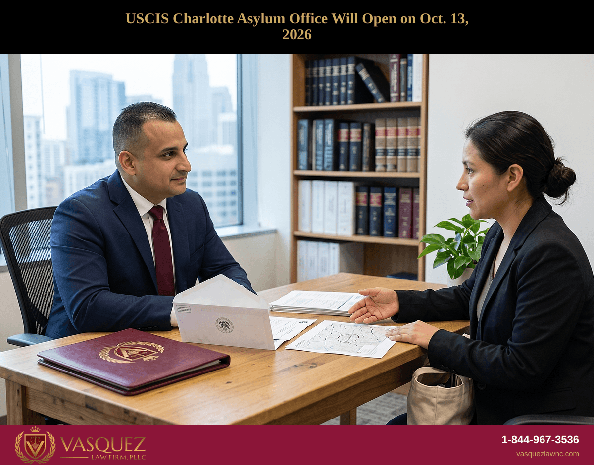 USCIS Charlotte Asylum Office Will Open on Oct. 13, 2026