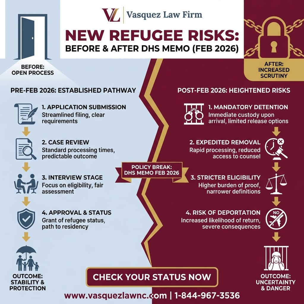 Infografía 1 para Qué Significa el Memorándum de Arresto de Refugiados para Sus Derechos en 2026