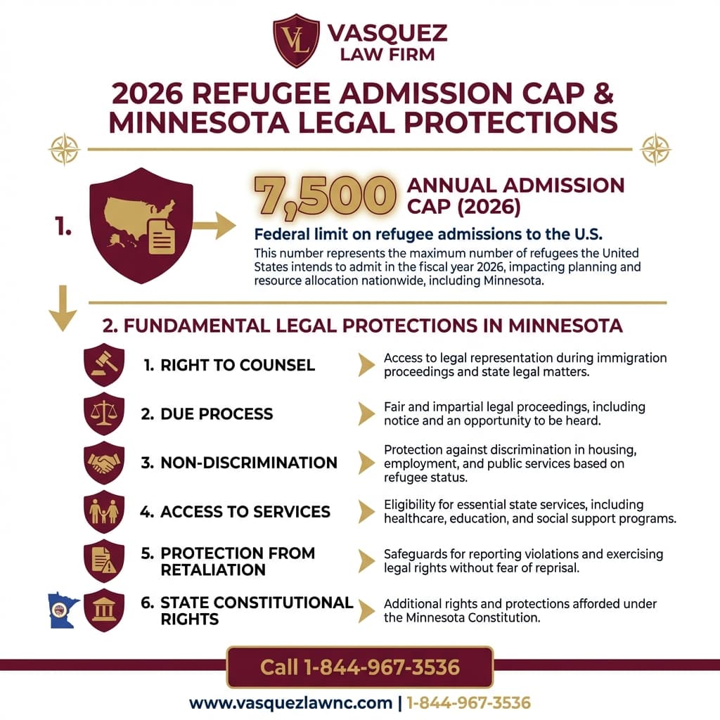 Infografía 1 para Lo que los Refugiados en Minnesota Deben Saber Sobre Sus Derechos en 2026