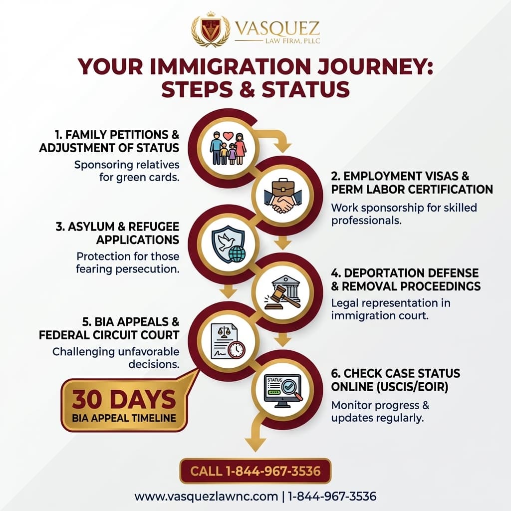 Infografía 1 para Casos de Inmigración: Cómo Consultar el Estado y Lo Que Debes Saber en 2026