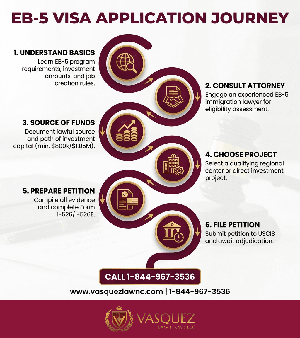 Infografía 1 para Visa EB-5 en 2026: Requisitos, Beneficios y Quiénes Son Elegibles