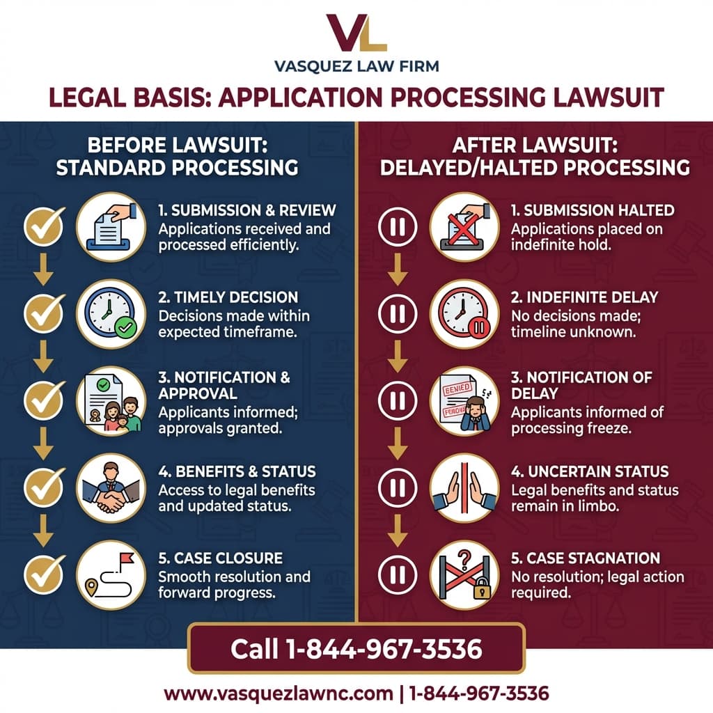 Línea de Tiempo del Proceso para Su Guía Completa para la Demanda por Prohibición de Visas de Inmigrante en 2026