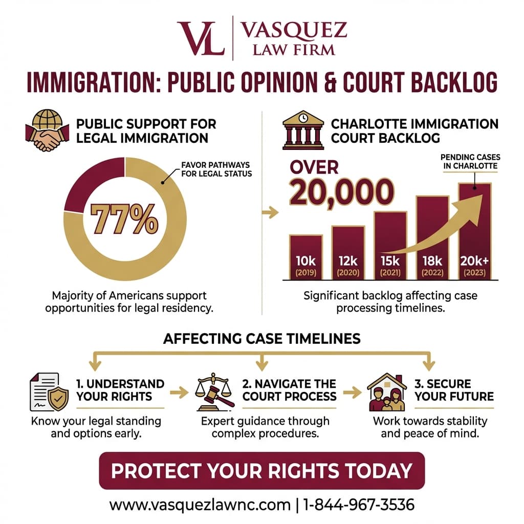 Infografía 2 para Cómo las Opiniones sobre Inmigración Impactan tu Caso en Charlotte en 2026