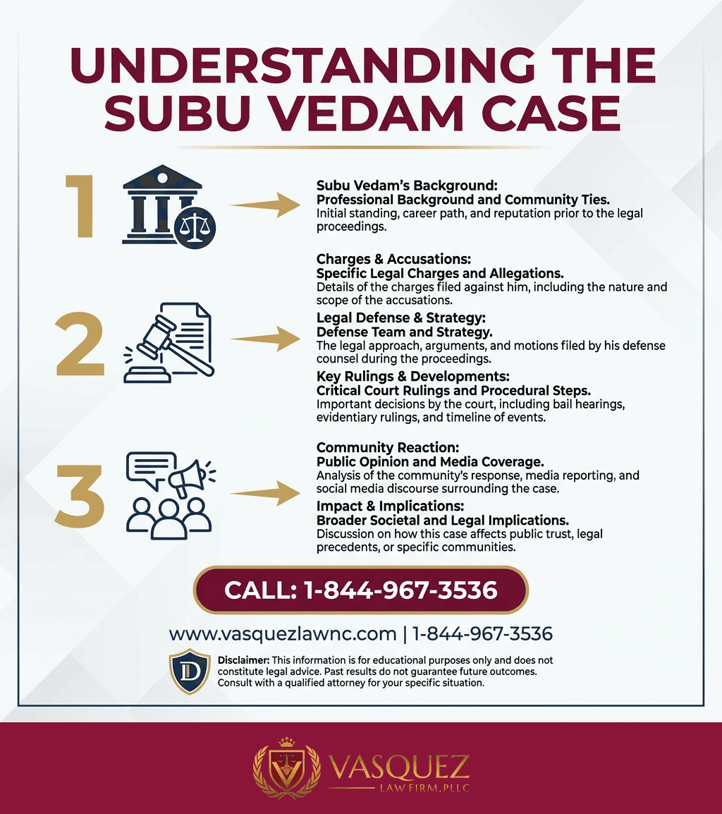 Infografía 2 para El Caso de Subu Vedam: Quién Es y Qué Ocurrió con Él en 2026