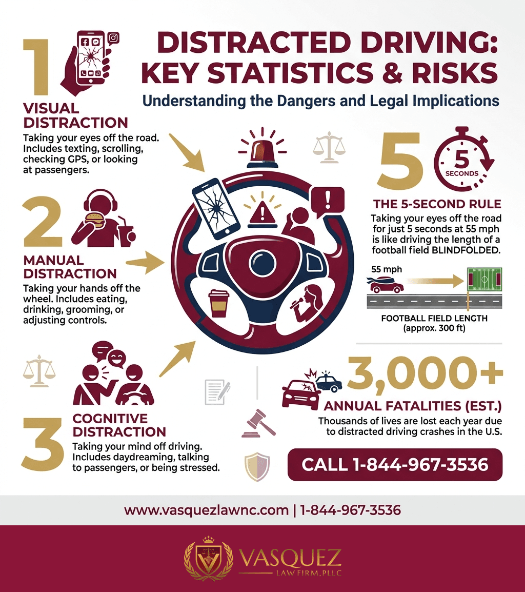 Visual Guide 1 for What Happens If You Are Involved in Distracted Driving in 2026