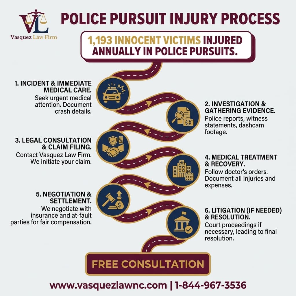 Infografía 2 para Qué Sucede Durante una Persecución Policial en Raleigh en 2026
