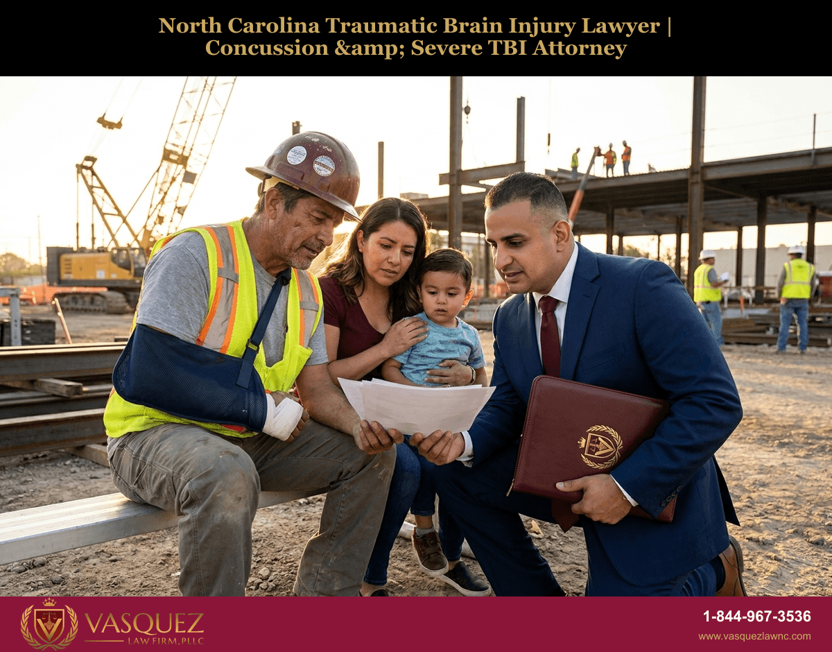 North Carolina traumatic brain injury lawyer consulting with a client