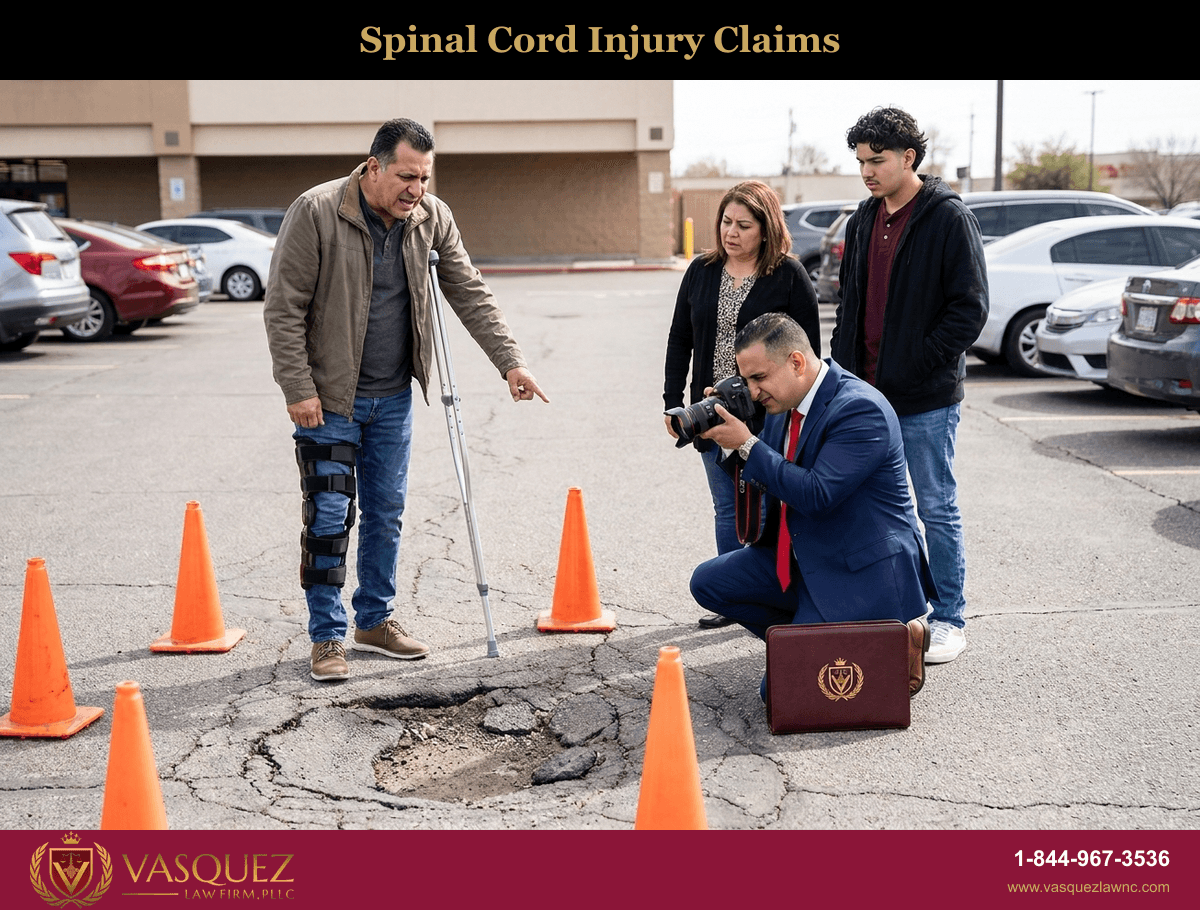 North Carolina spinal cord injury lawyer consulting with a client about a catastrophic injury claim