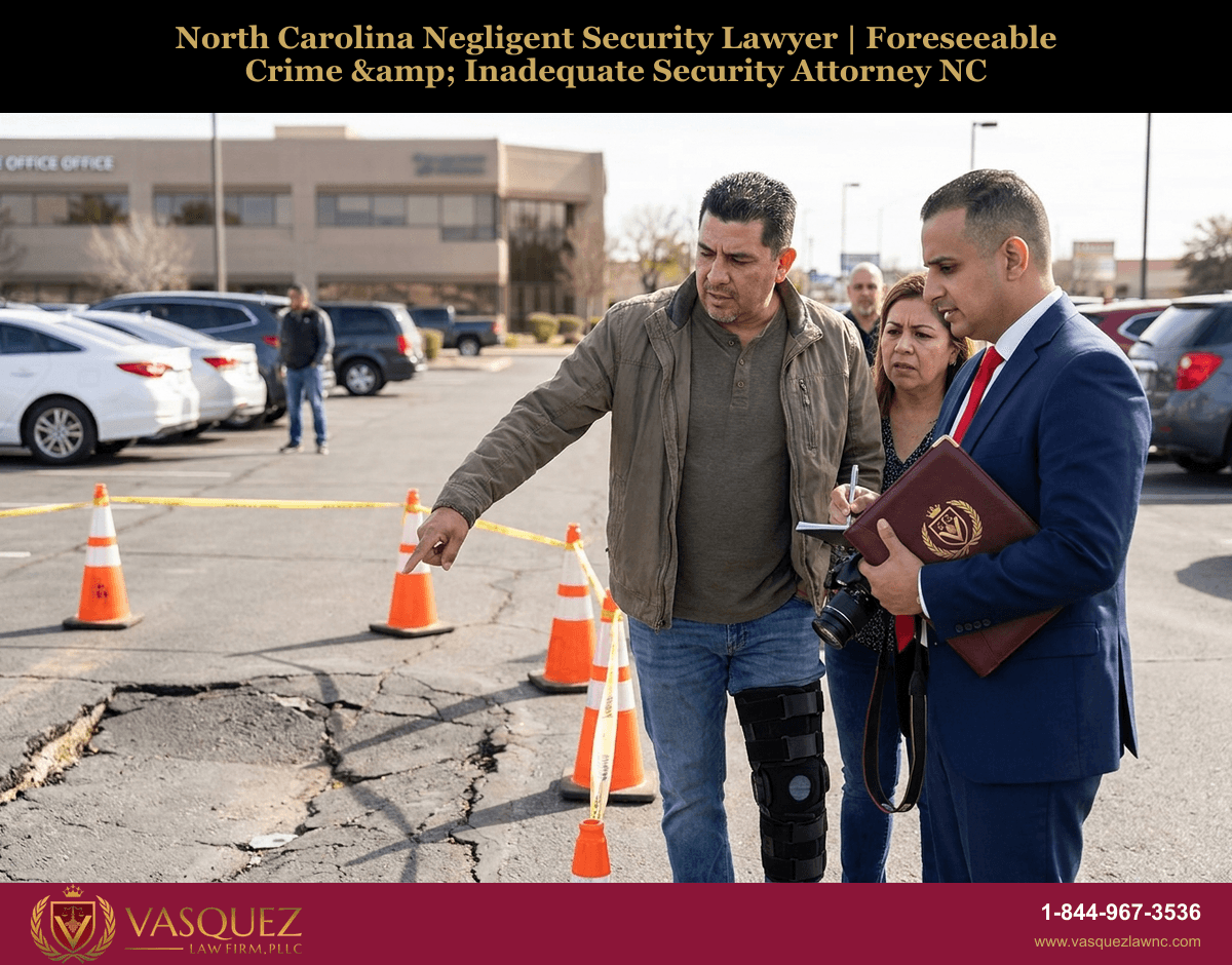 North Carolina negligent security lawyer consulting with a client about an assault, robbery, or shooting caused by inadequate property security