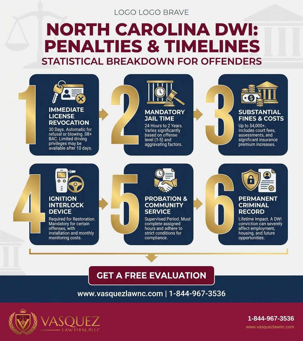 Visual Guide 2 for What Happens to DWI Offenders in North Carolina in 2026?