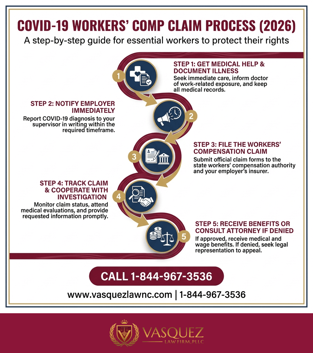 Visual Guide 1 for COVID-19 Workplace Injury: Steps to Take in 2026