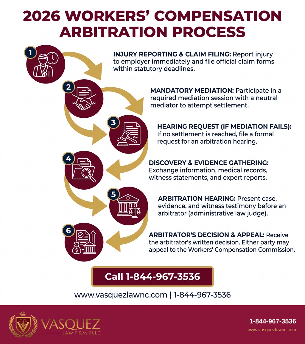 Visual Guide 1 for How Workers Compensation Arbitration Works in Raleigh NC 2026